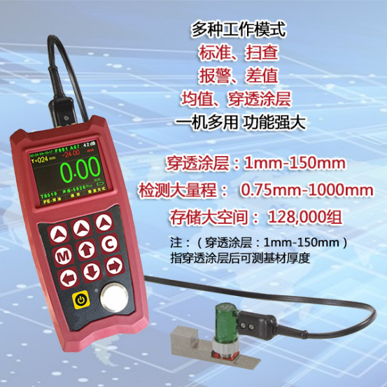 穿透涂層式超聲波測厚儀U960